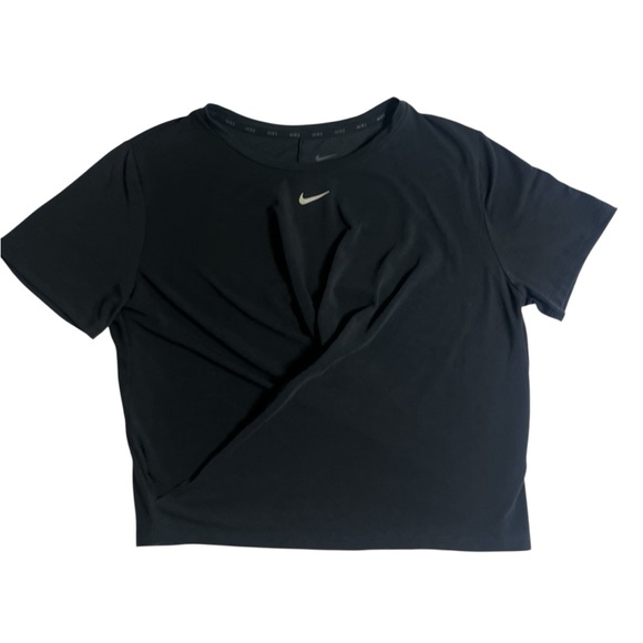 Nike Dri-FIT One Luxe Twist Cropped Short-Sleeve Top Size Large - Picture 2 of 6